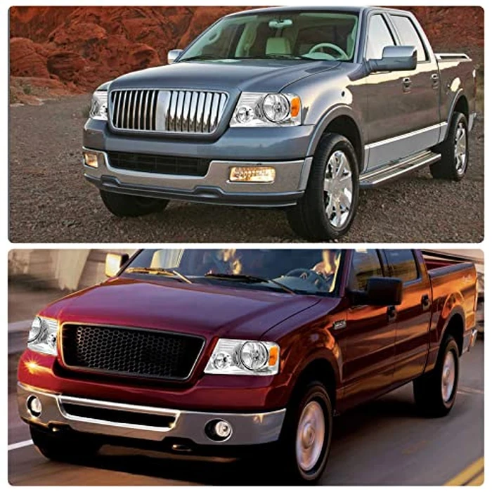 ADCARLIGHTS Headlight Assembly for 2004-2008 Ford F150 Pickup 2006-2008 Lincoln Mark LT Clear Lens Chrome Housing Amber Reflector Replacement W/O Bulbs by ADCARLIGHTS - Image 5