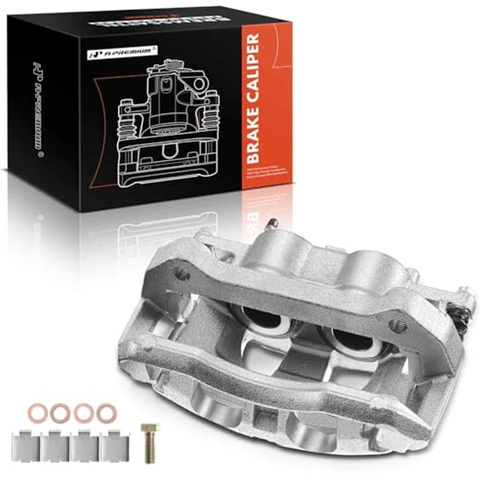 A-Premium Disc Brake Caliper Assembly with Bracket Compatible with Ford and Lincoln Models - For F-150 2010-2011, Expedition 2010-2021, Navigator 2010-2021, Mark LT 2010-2011 - Front Right Side by A-premium - Used - Acceptable condition - CA$57.94