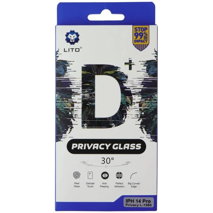 LITO D+ Privacy Glass Screen Protector for iPhone 14 Pro (2 Pack) - Privacy by LITO - Refurbished - Brand New condition - US$9.54