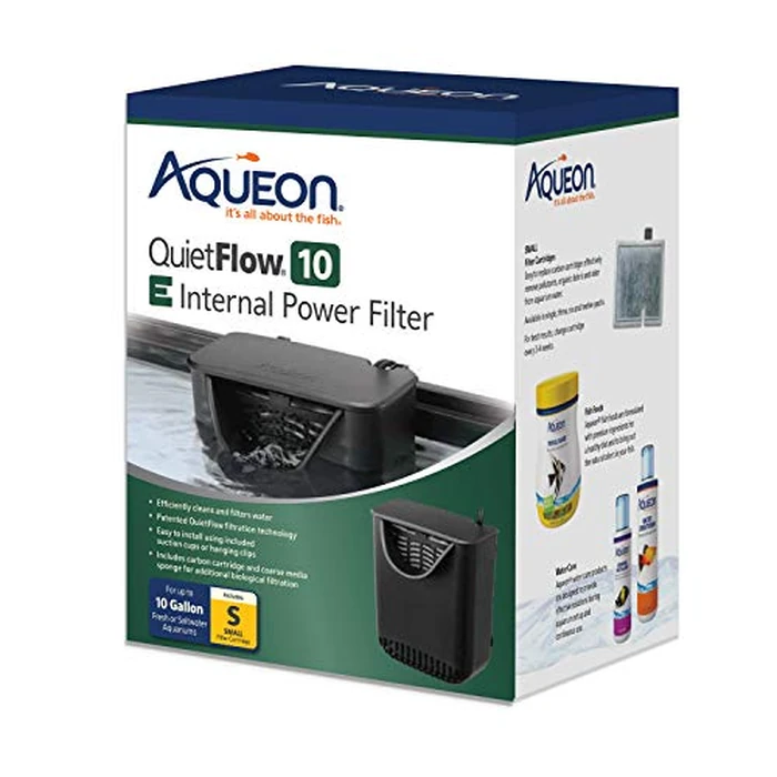 Aqueon QuietFlow 10 E Internal Aquarium Fish Tank Power Filter, Small, For Up To 10 Gallon Fish Tanks by Aqueon - Used - Like New condition