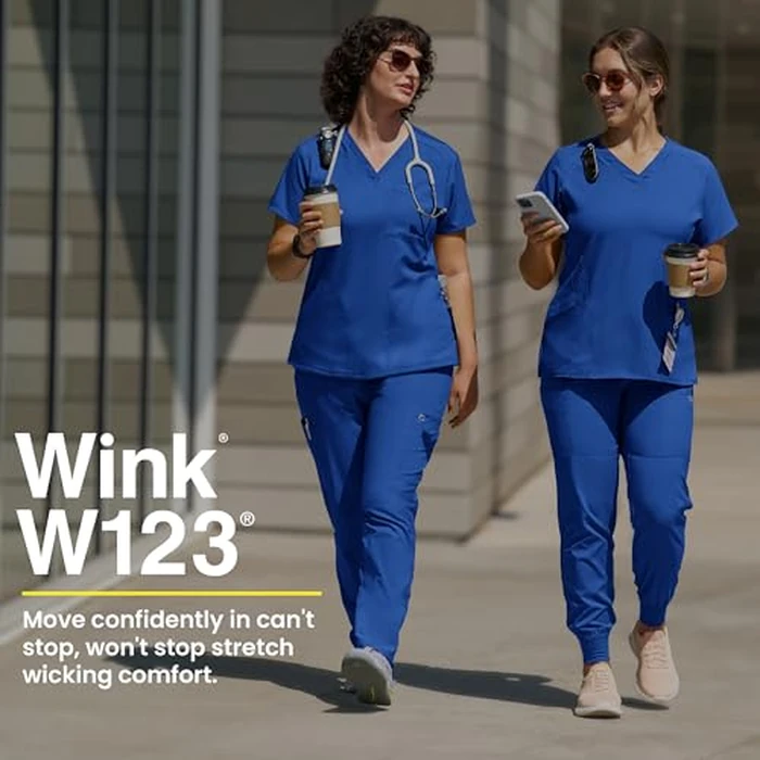 WonderWink Women's Flex-n-Reach Track Scrub Pant - Caribbean, XL Petite by WINK - Image 7