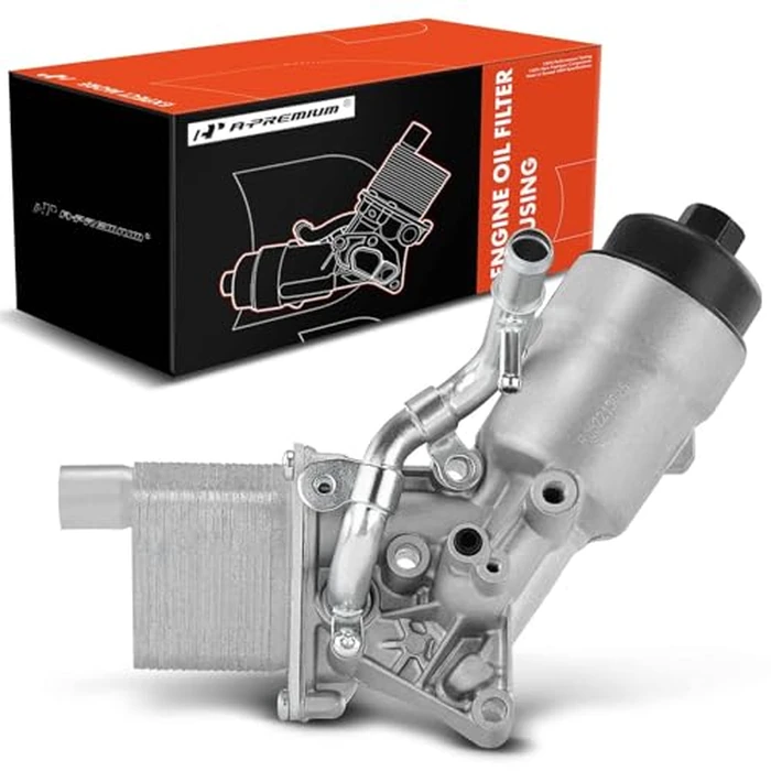 A-Premium Engine Oil Cooler and Oil Filter Housing Assembly Adapter w/Gaskets Compatible with Buick, Chevy Vehicles -1.4L Turbo - Encore, Cruze, Sonic, Trax -2011-2021 - Replaces 8817991400 by A-premium - Image 9