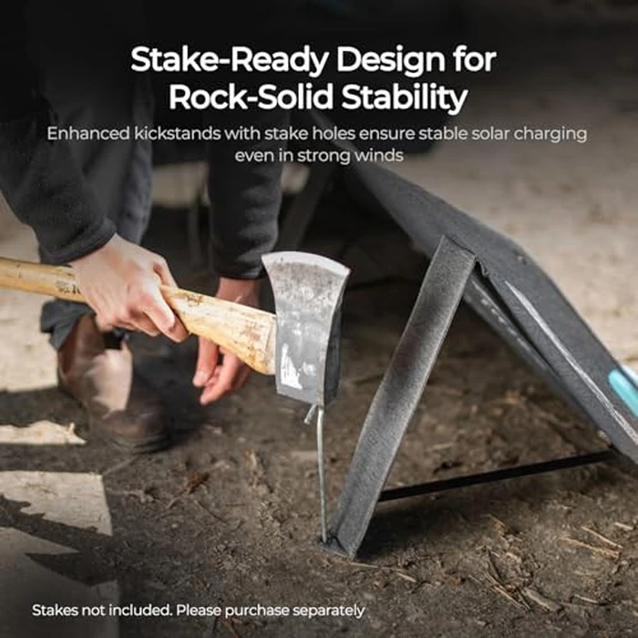 Renogy 100 Watt Solar Panel, N-Type 100W Portable Solar Panels w/Kickstands, Foladable 25% High Efficiency Solar Charger for Power Station, USB-A&Type-C Output, for Camping, RV, SUV, Off-Grid Outdoor by Renogy - Image 4