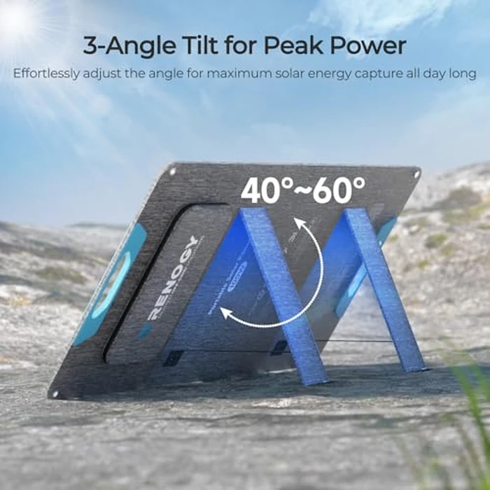 Renogy 100 Watt Solar Panel, N-Type 100W Portable Solar Panels w/Kickstands, Foladable 25% High Efficiency Solar Charger for Power Station, USB-A&Type-C Output, for Camping, RV, SUV, Off-Grid Outdoor by Renogy - Image 5