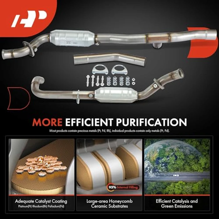 A-Premium Left & Right 2-PC Catalytic Converter Kit Direct-Fit Compatible with Dodge Ram 1500 2004 2005, 5.7L, E.P.A. Compliant by A-Premium - Image 6