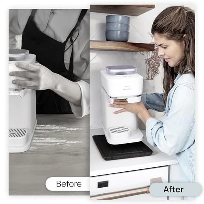 Ibyx Elegant Sliding Tray for Your Coffee Maker & Heavy Kitchen Appliances - Sturdy, Slides Easily from Under The Cabinet - Rolling Appliance Tray for Countertop with Wheels (Black, 21" W x 15" D) by Ibyx - Image 6