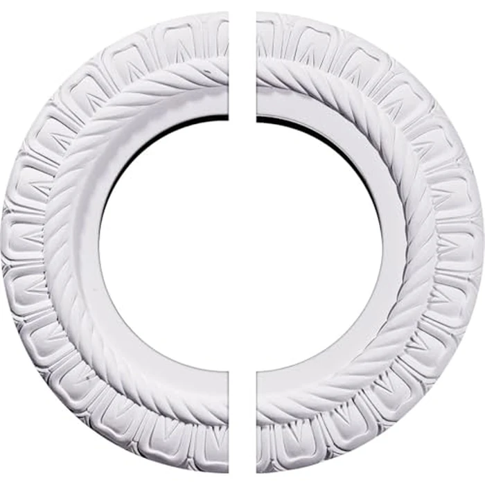Ekena Millwork 10 5/8"OD x 5 3/4"ID x 1/2"P Claremont Ceiling Medallion, Two Piece (Fits Canopies up to 7") by Ekena Millwork - Image 1