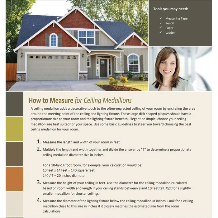 Ekena Millwork 10 5/8"OD x 5 3/4"ID x 1/2"P Claremont Ceiling Medallion, Two Piece (Fits Canopies up to 7") by Ekena Millwork - Image 2