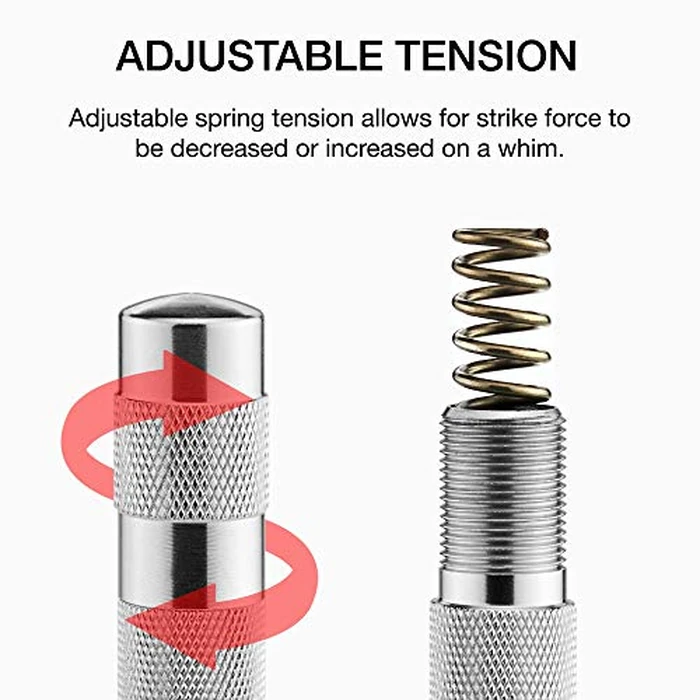 NEIKO 02639A 6-Inch Automatic Center Hole Punch with Adjustable One-Handed Spring Impact, Chrome-Plated Shank, and Premium S2 Steel Tip by NEIKO - Image 3