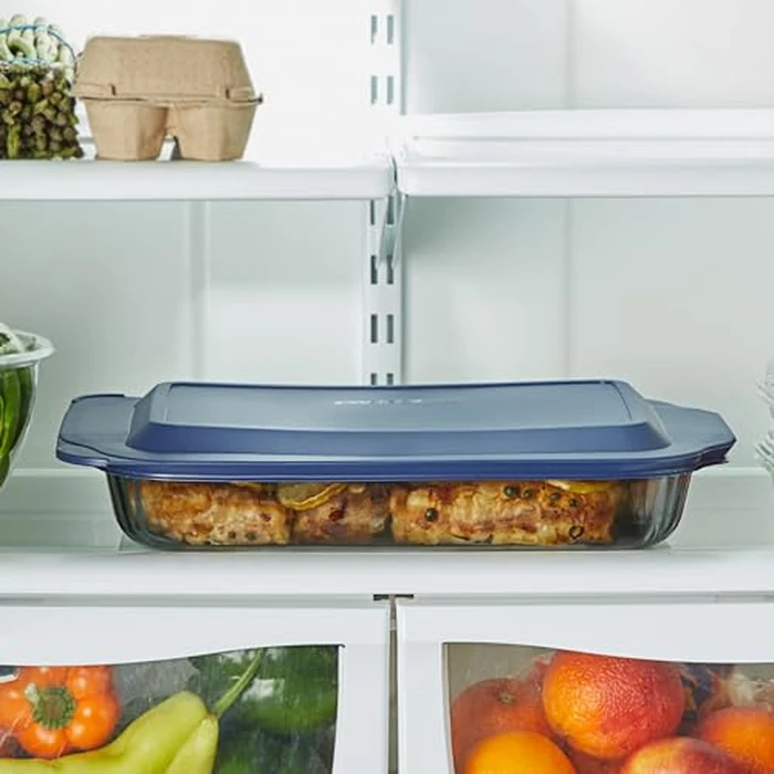 Pyrex Colors Tinted (9x13) Glass Baking Dish with BPA-Free Lid, Oblong Bakeware Glass Pan For Casserole & Lasagna, Dishwasher, Freezer, Microwave and Pre-Heated Oven Safe, Smoke by Pyrex - Image 5