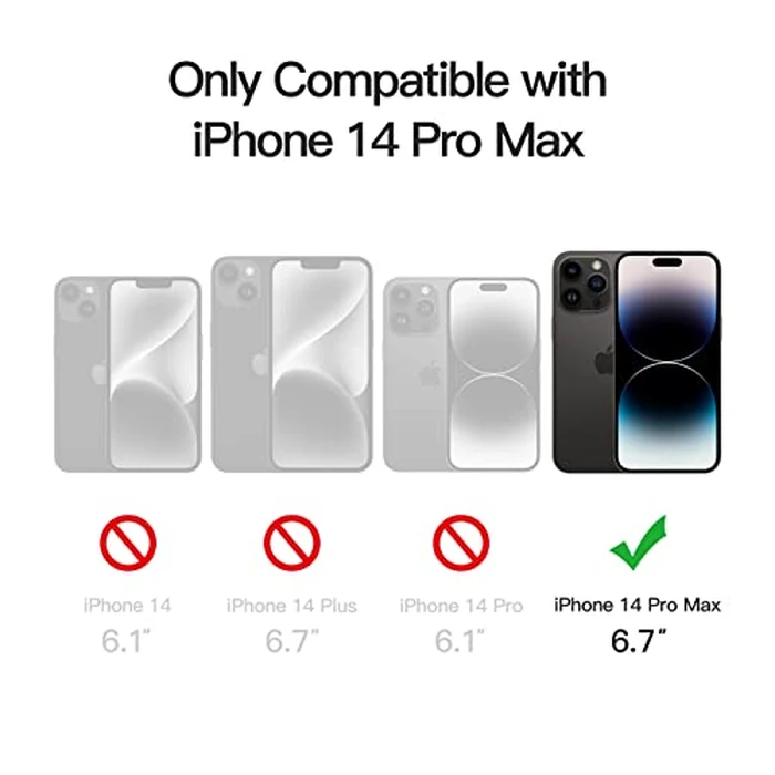 JETech Magnetic Case for iPhone 14 Pro Max 6.7-Inch Compatible with MagSafe, Translucent Matte Back Slim Shockproof Phone Cover (Storm Blue) by JETech - Image 2