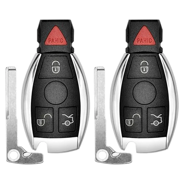 Vurkcy Key Fob Replacement for 1997-2014 Mercedes Benz C CL E GL ML R S Class/ 97-14 Sprinter 300 SL Series Car Keyless Entry Remote Control, IYZ3312 IYZDC, 4 Buttons, 2Pcs by Vurkcy - Used - Like New condition - US$27.54