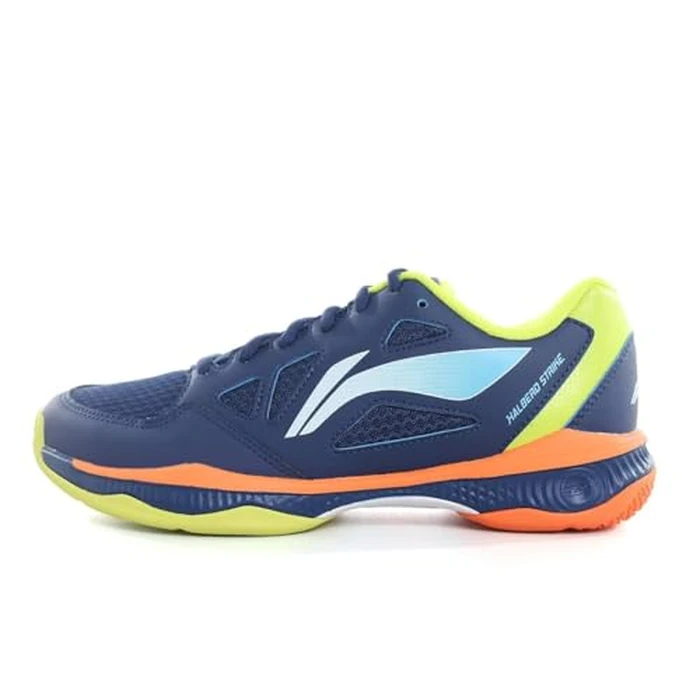 LI-NING Halberd Strike Unisex Badminton Shoes Anti-Slip Featherlight Rebound Professional Training Sports Sneakers Blueprint/Sulphur Spring US 9.5 by LI-NING - Used - Very Good condition - US$58.31