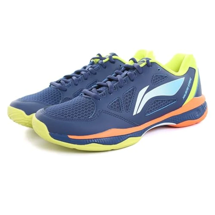 LI-NING Halberd Strike Unisex Badminton Shoes Anti-Slip Featherlight Rebound Professional Training Sports Sneakers Blueprint/Sulphur Spring US 9.5 by LI-NING - Image 2
