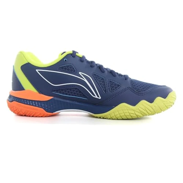 LI-NING Halberd Strike Unisex Badminton Shoes Anti-Slip Featherlight Rebound Professional Training Sports Sneakers Blueprint/Sulphur Spring US 9.5 by LI-NING - Image 3