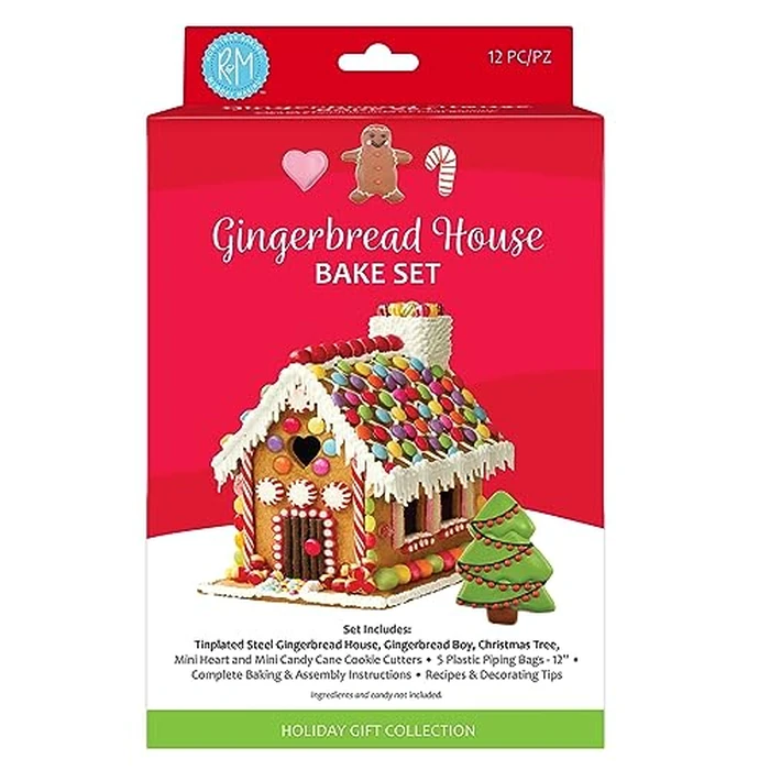 R&M International 2089 Gingerbread House 10-Piece Cookie Cutter and Baking Set with Recipe and Directions by R&M - Used - Good condition