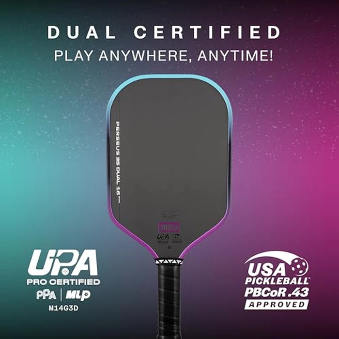 JOOLA Ben Johns Perseus 3S Dual 16mm Pickleball Paddles w/Propulsion Core - Charged Carbon Surface Technology - UPA and USAP Approved - Elongated Body Shape w/Large Sweet Spot. NFC Chip Enabeled by Joola - Image 5