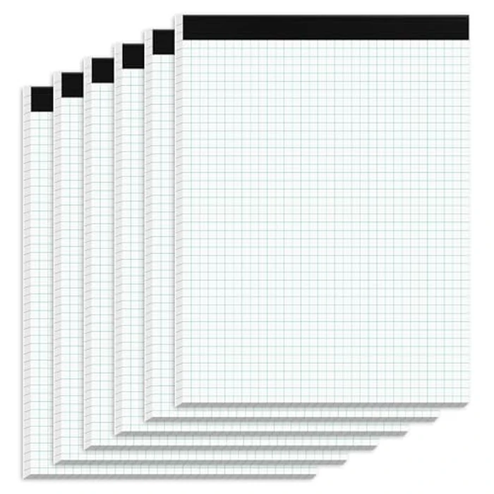 Graph Papers Pads 8.5 x11 Grid Paper Notebook 8.5 x 11 Graph Paper Notebook 8.5 x 11 Blue Quad Rule 4x4 Graph Paper 6 Pack Graphing Paper Notepad Grid Paper Pad 8.5x11 Square Paper Pads- 30 Sheets/Pad by Aidunmis - Used - Acceptable condition - CA$12.61