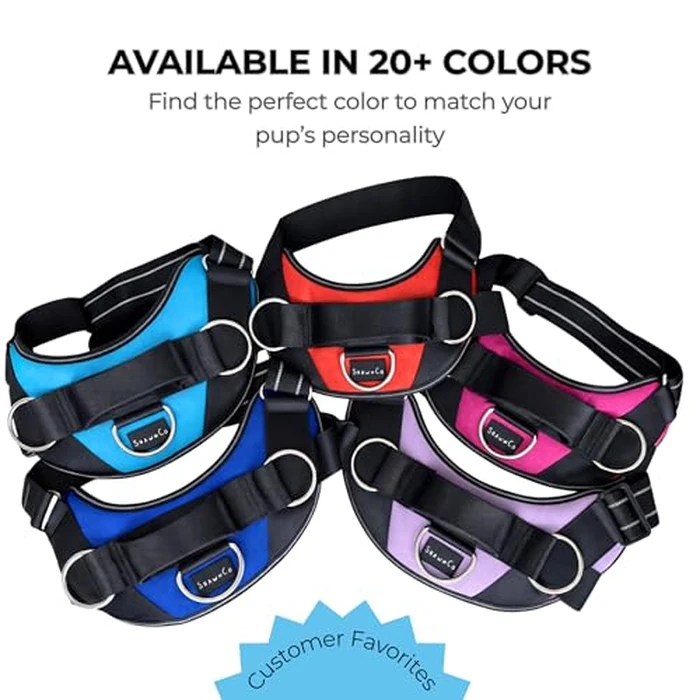 ShawnCo Essential Dog Harness, No-Pull Pet Vest with 3 Leash Clips, No Choke, Reflective, Adjustable and Padded, for Easy Walking and Training for Small, Medium and Large Dogs (Midnight, L) by SHAWNCO - Image 6