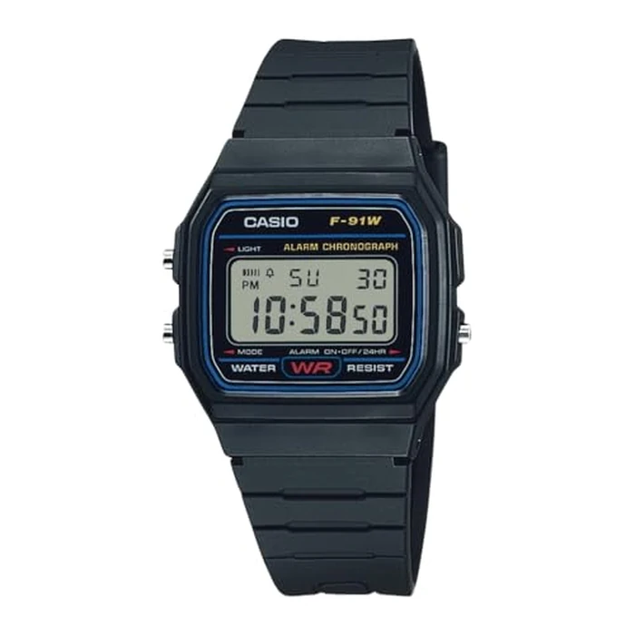 Casio Men's Classic Black Resin Strap Watch Digital F91W-1 by Casio - Used - Acceptable condition