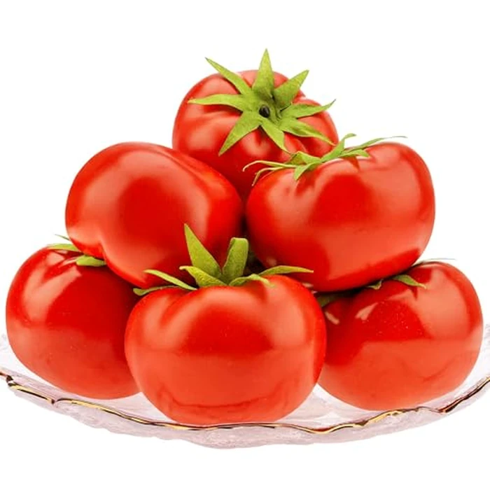Meiwlong 6pcs Fake Tomatoes Lifelike Artificial Vegetables Faux Home Kitchen Harvest Party Theme Display Realistic Ornament Photography Props Model Thanksgiving Centerpieces by Meiwlong - Image 1