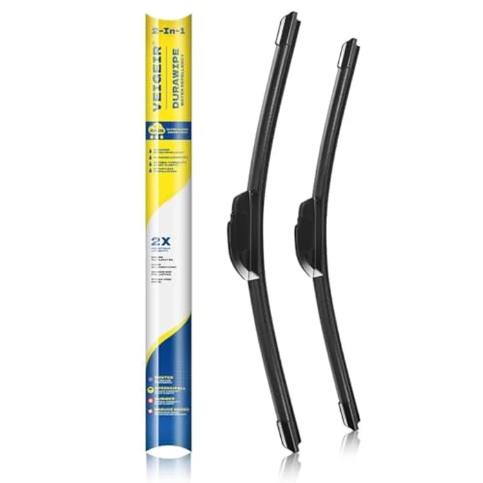 22 inch + 17 inch Compatible with SUBARU Impreza 2007-2004 CHEVROLET Cavalier 2005-1999 Cobalt 2010-2005 Front Windshield Wiper Blade Original Equipment Automotive Replacement J/U Hook Blades 2 Pack by VEIGEIR - Used - Acceptable condition - CA$13.33