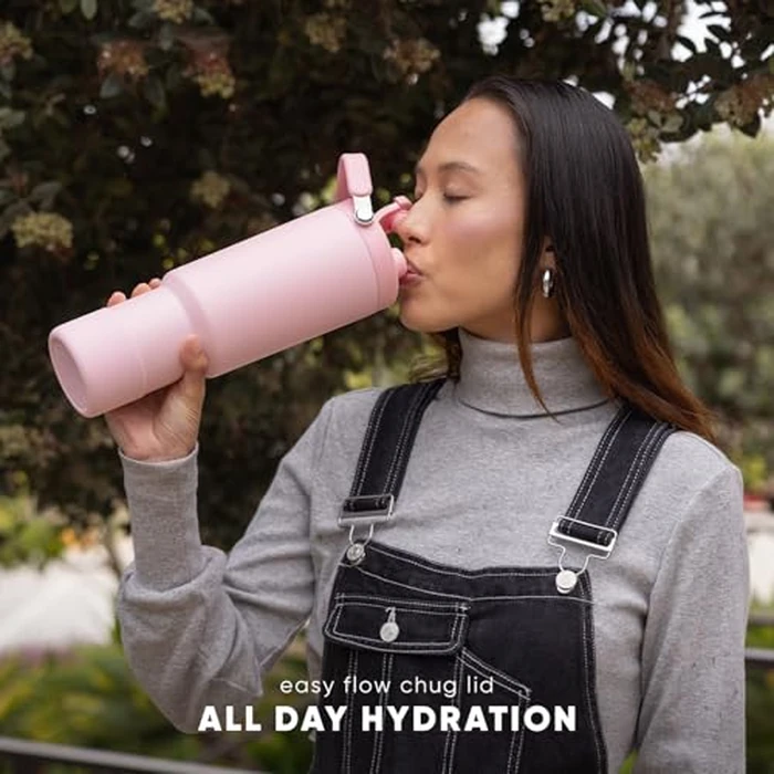 Simple Modern Trek Pivot | 40oz Flip Straw Tumbler with Handle | Water Bottle & Boot | Interchangeable Straw & Chug Lids | Insulated Stainless Steel Jug | Gym Sports Outdoors | Winter White by Simple Modern - Image 5