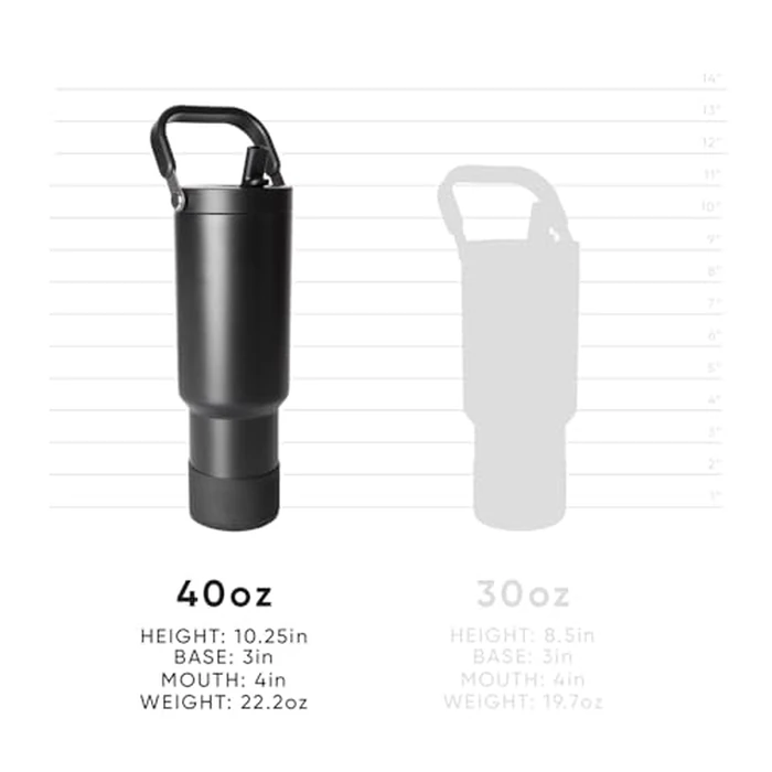 Simple Modern Trek Pivot | 40oz Flip Straw Tumbler with Handle | Water Bottle & Boot | Interchangeable Straw & Chug Lids | Insulated Stainless Steel Jug | Gym Sports Outdoors | Winter White by Simple Modern - Image 8