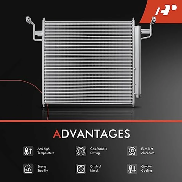 A-Premium Air Conditioning A/C Condenser Compatible with Nissan Titan 2004-2015, Armada 2005-2015, Pathfinder Armada & Infiniti QX56 2004-2010, V8 5.6L, Replace# 921007S200 by A-premium - Image 5