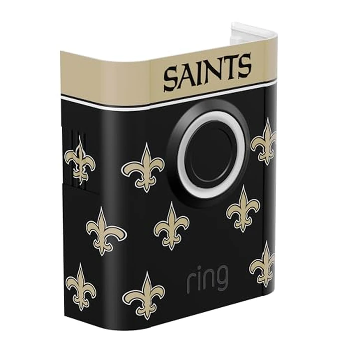 All-New Limited Edition, Official NFL Faceplate for Ring Doorbells - Video Doorbell 3, Video Doorbell 3 Plus, Video Doorbell 4, Battery Doorbell Plus, and Battery Doorbell Pro | New Orleans Saints by Ring - Used - Like New condition - US$11.38