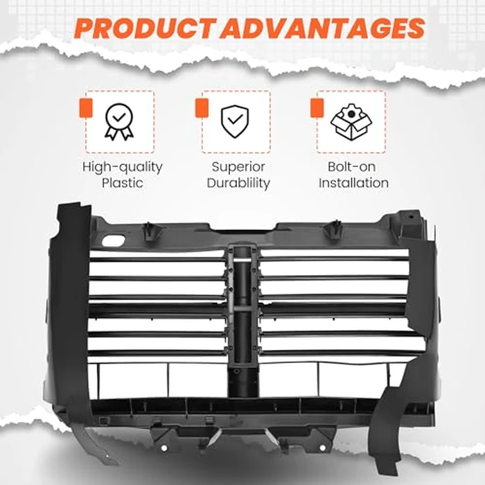 HECASA Active Grille Shutter Assembly w/o Actuator Compatible with 2013-2018 Ram 1500 2019-2024 Ram 1500 Classic Replacement for CH1206110 68302660AA 68302660AB Radiator Shutter by HECASA - Image 6