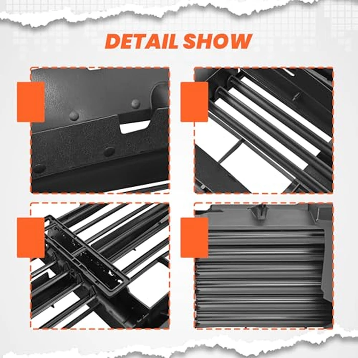 HECASA Active Grille Shutter Assembly w/o Actuator Compatible with 2013-2018 Ram 1500 2019-2024 Ram 1500 Classic Replacement for CH1206110 68302660AA 68302660AB Radiator Shutter by HECASA - Image 8