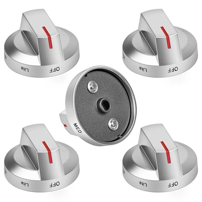 puxyblue 𝟮𝟬𝟮𝟱 𝙐𝙥𝙜𝙧𝙖𝙙𝙚𝙙 5 Pack DG94-03500A/Z OEM Stove Knob Replaces DG94-03500A DG94-03500U DG94-03500W Electric Gas Range Knobs Fit for Sam-Sung NX60T8111SS NX60T8311SS NX60T8711SS by puxyblue - Image 1