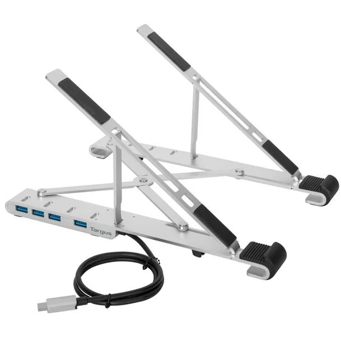 Targus Portable Stand with Integrated USB-A Hub (AWU100205GL) - Silver by Targus - Image 2