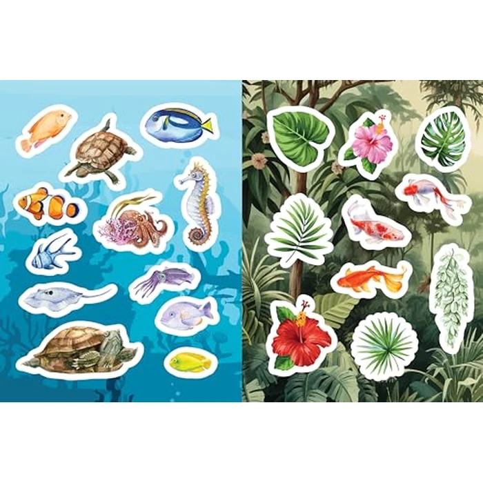 Flora, Fauna, Botanicals, and Bees Sticker, Color & Activity Book: Over 200 Unique Stickers by Chartwell Books - Used - Like New condition