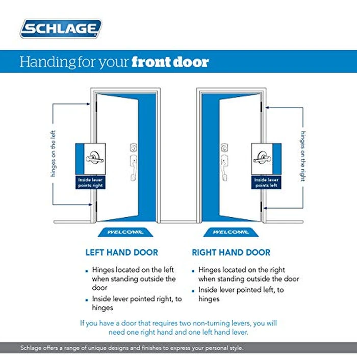 Schlage Camelot Front Entry Handleset with Left Handed Accent Door Lever, Lower Half Grip, Aged Bronze, FE285 CAM 716 Acc CAM LH by SCHLAGE - Image 5