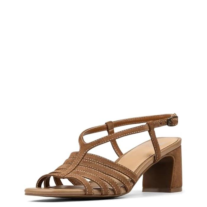 Donald Pliner Women's Kalah Heeled Sandal, Size 11 in Saddle Suede, Comfortable & Cute Dressy Casual Heels for Women, Everyday Essential Ladies Shoes for Office Work, Business, Events by Donald J Pliner - Used - Very Good condition - US$99.78