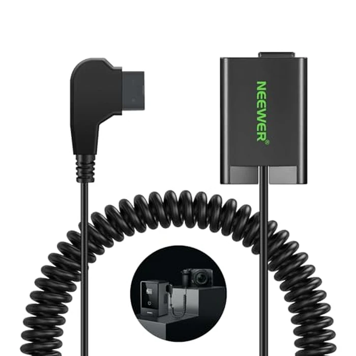 NEEWER D Tap to EN-EL25 Dummy Battery with Cable, Stable Continuous Power Supply for Nikon Zfc Z30 Z50, Compatible with SmallRig V Lock Batteries PS099E Sony V Mount Batteries, VP-EP5G by NEEWER - Used - Acceptable condition - CA$17.08