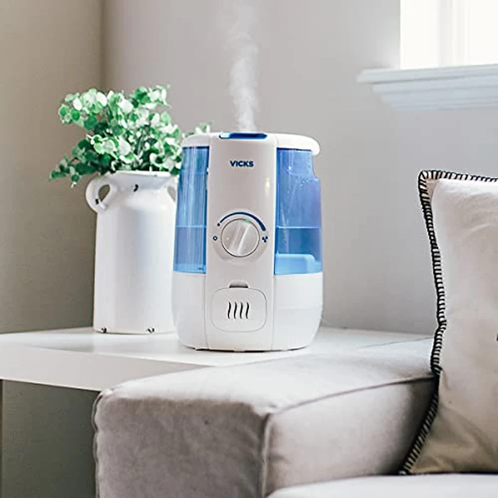 Vicks VUL600C CoolRelief Ultrasonic Cool Mist Humidifier, Medium Room Humidifier for Baby, Bedroom, Office Desk, with Variable Output Control, Scent Pad Slots, Inhalant Cup, Auto Shut-Off, 4.5L/1.2Gal by Vicks - Image 7
