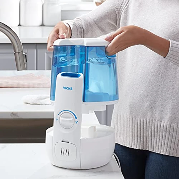 Vicks VUL600C CoolRelief Ultrasonic Cool Mist Humidifier, Medium Room Humidifier for Baby, Bedroom, Office Desk, with Variable Output Control, Scent Pad Slots, Inhalant Cup, Auto Shut-Off, 4.5L/1.2Gal by Vicks - Image 9