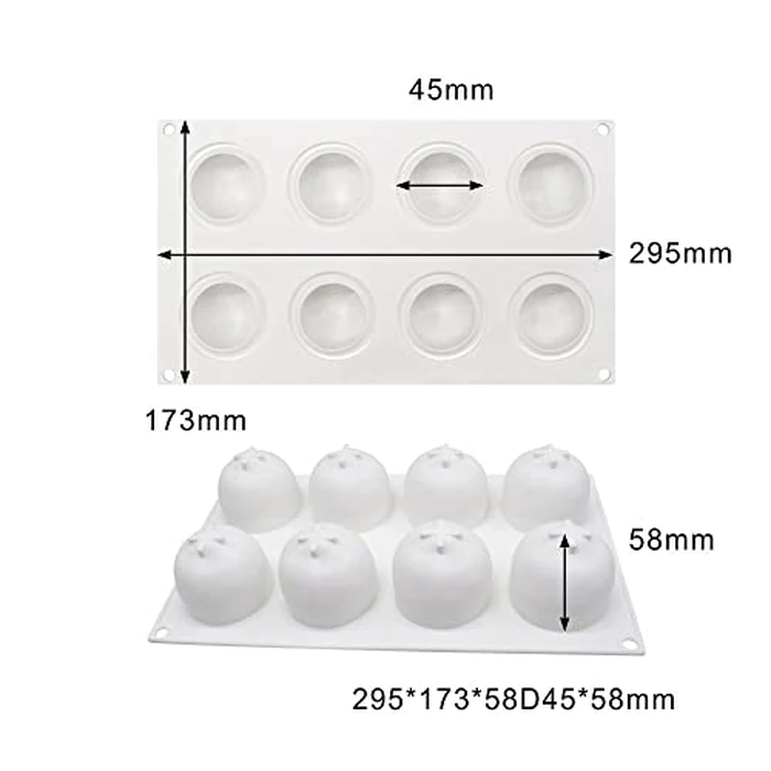 Silicone Mold Dessert Silicone Cake Mold For Baking Fondant Mould Fruit Shape Sugar Candy Jelly Bakeware Chocolates Mould (Orange J_11.68x6.84x2.32 inch) by mostsom - Image 3
