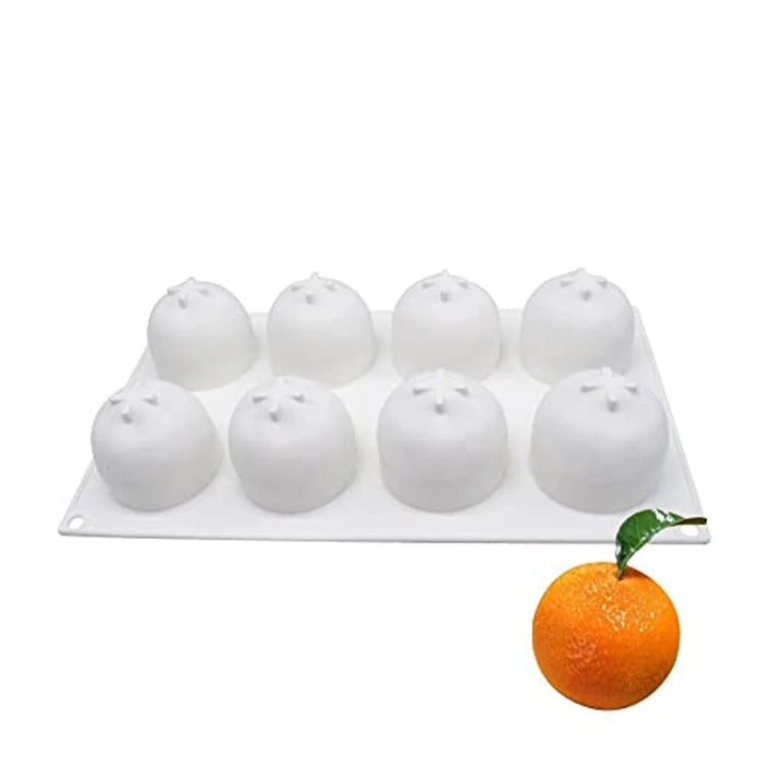 Silicone Mold Dessert Silicone Cake Mold For Baking Fondant Mould Fruit Shape Sugar Candy Jelly Bakeware Chocolates Mould (Orange J_11.68x6.84x2.32 inch) by mostsom - Image 6