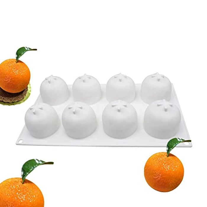 Silicone Mold Dessert Silicone Cake Mold For Baking Fondant Mould Fruit Shape Sugar Candy Jelly Bakeware Chocolates Mould (Orange J_11.68x6.84x2.32 inch) by mostsom - Image 7