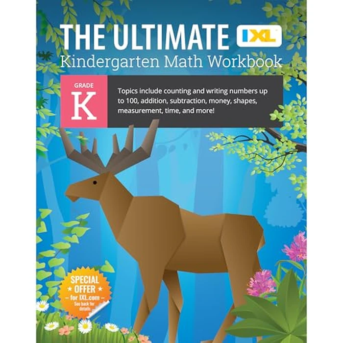 IXL The Ultimate Math Kindergarten Workbooks, Activity Book for Kids Ages 5-6 Covering Addition, Subtraction, Learn to Write and Count Numbers Through 100, Shapes, Telling Time, and More Mathematics by IXL Learning - Used - Very Good condition - US$4.47