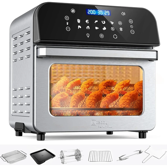 Whall Air Fryer Oven 12QT 12-in-1 Air Fryer - Silver by Whall - Refurbished - Excellent condition - US$87.93