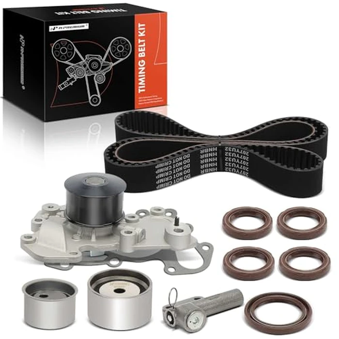 A-Premium Engine Timing Belt Kit with Water Pump Compatible with Hyundai Sonata 1999-2005, Santa Fe 2001-2006, Tucson 2005-2009, Tiburon 2003-2008 & Kia Optima, Sportage, Magentis - 2.5L 2.7L by A-premium - Used - Acceptable condition - CA$76.73