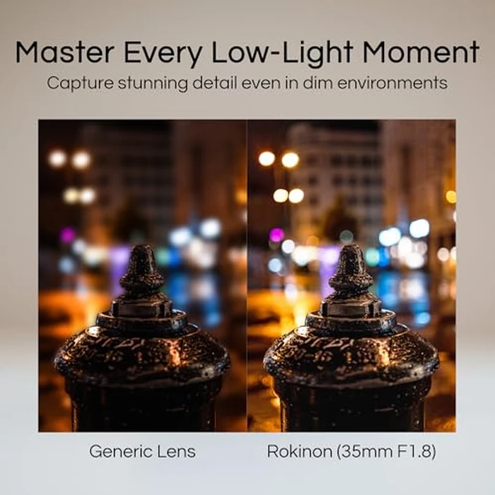 Rokinon AF 35mm F1.8 Full Frame Lens for Sony E - Auto Focus, Fast Aperture, Weather Sealed, Ultra Multi-Coated, 9-Blade Diaphragm, Lightweight, Compact, Custom Switch by Rokinon - Image 5