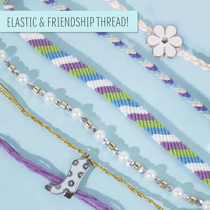 STMT D.I.Y. Glitz Bead Case, Includes Over 500 Jewelry Making Supplies, Including Cute Beads for Jewelry Making, Bracelet Charms, Storage Case, Friendship Bracelet Kit, Teen Girl Gifts by STMT - Image 5