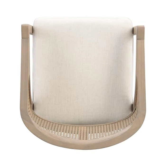 Christopher Knight Home Set of 2 Morley Wooden Counter Stool,Dining Room/Kitchen Island Barstool with footrest, Curved Backrest,Wicker/Cane Accents,Soft Removable Cushions, Light Beige+Light Ash by Christopher Knight Home - Image 9