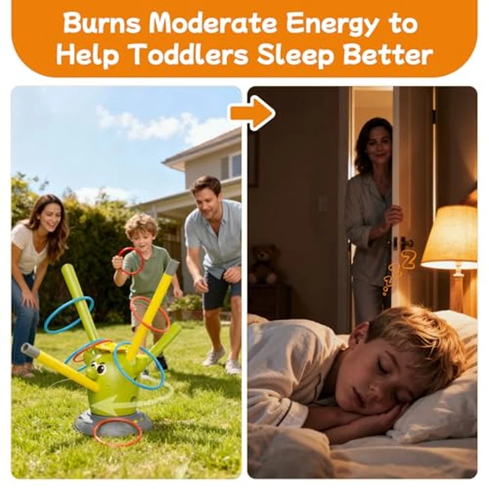 Cactus 4-in-1 Musical Jumping Toys Set with Ring Toss, Stomping Rocket Launcher and Baseball Game, Fun Indoor and Outdoor Toys for Active Play Sports Toy for Kids Ages 3 4 5 6 7 8+ Boys & Girls. by Oppvoci - Image 6